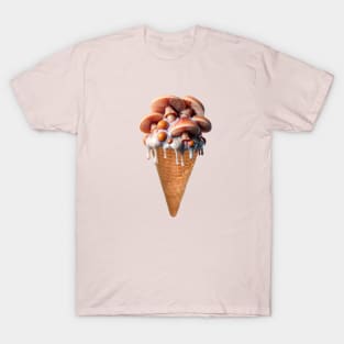 digital collage- Slimy Mushroom Ice-cream T-Shirt